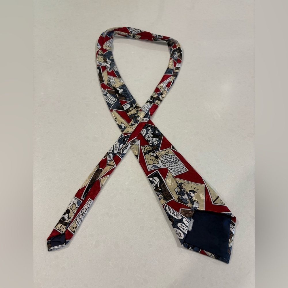 Vintage Mickey Mouse Tie Comic Strip Necktie - Picture 3 of 6